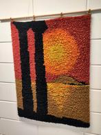 Vintage wollen wandkleed Smyrna wanddecoratie wol jaren 70, Gebruikt, ., Ophalen of Verzenden, .