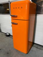 Retro Smeg Koelkast Oranje, Witgoed en Apparatuur, Koelkasten en IJskasten, 150 tot 200 liter, Gebruikt, 120 tot 140 cm, 60 cm of meer