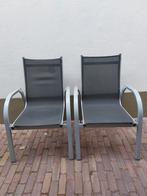 Tuinstoelen 2 stuks, Ophalen, Gebruikt, Aluminium, Stapelbaar