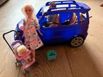 Barbie Auto met Zwangere Pop, Kind & Papa, Ophalen, Gebruikt, Barbie