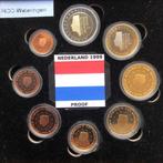 Nederland 1 cent t/m 2 euro PROOF in plastic muntcapsules, Verzenden, Overige landen, Overige waardes, Setje