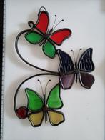 Glas in lood vlinders, Antiek en Kunst, Antiek | Glas en Kristal, Ophalen of Verzenden