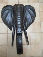 Enorm grote houten olifantenkop, Ophalen of Verzenden