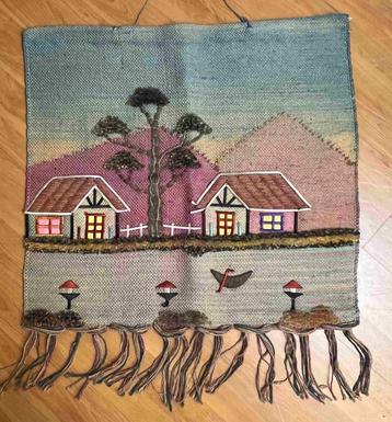 Wandkleed landschapstafereel  76/70 cm beschikbaar voor biedingen