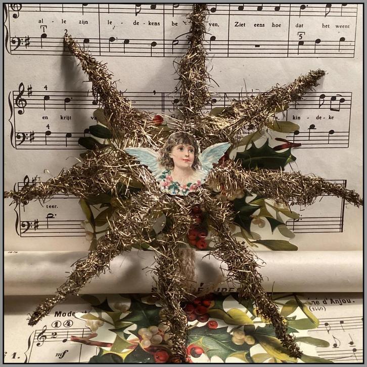 Feathertree grote lametta tinsel 20 cm ook geschikt als piek, Diversen, Kerst, Ophalen of Verzenden