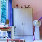 Hoge houten schoolkast, Antiek en Kunst, Antiek | Meubels | Kasten, Ophalen