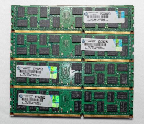 DDR3 - 8GB 2RX4 PC3-10600R-09-10-E1-P1 ECC 8x, Computers en Software, RAM geheugen, Gebruikt, Server, 8 GB, DDR3, Ophalen of Verzenden