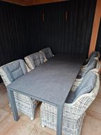 Tuinset eettafel met 6 luxe stoelen., Ophalen