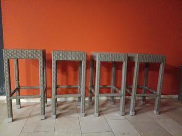 4x Bar Krukken Kunststof met Voetsteun
