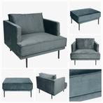 Sissy boy velvet loveseat en hocker grijs, Ophalen, Gebruikt, Grijs, Eén