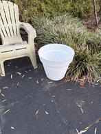 Grote witte bloempot - Gratis!, Tuin en Terras, Bloempotten, Kunststof, Gebruikt, 40 cm of meer, Rond