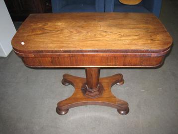 Antieke Victoriaanse palissander kaarttafel beschikbaar voor biedingen