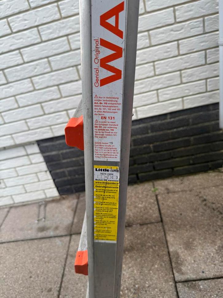 Little Jumbo Ladder - Inschuifbaar, Doe-het-zelf en Verbouw, Ladders en Trappen, Gebruikt, Ladder, 2 tot 4 meter, Opvouwbaar of Inschuifbaar