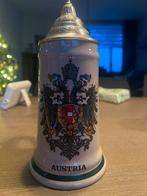 Oostenrijkse Bierpul 1 Liter met Deksel, Antiek en Kunst, Antiek | Keramiek en Aardewerk, Ophalen