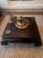 Koloniale Teak Opiumtafel / Salontafel - 90x90cm, Ophalen, Gebruikt, 50 tot 100 cm, 50 tot 100 cm
