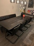 Zwarte tafel 240x100 incl spinpoot, Huis en Inrichting, Tafels | Eettafels, Ophalen, Zwart, 200 cm of meer, 50 tot 100 cm