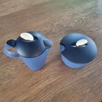 Leuke blauwe melkkan en suikerpot - Tupperware, Ophalen of Verzenden, Zo goed als nieuw