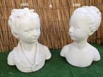 Borstbeeld jongen en meisje., Tuin en Terras, Ophalen, Nieuw, Beton, Mensenbeeld