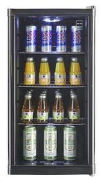 Zwarte Koelkast 88L - Glazen Deur & LED, Witgoed en Apparatuur, Koelkasten en IJskasten, Ophalen, Zonder vriesvak, Nieuw, Energieklasse A of zuiniger