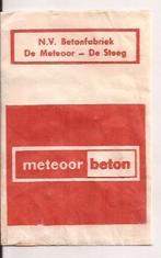 De Steeg N.V. Betonfabriek De Meteoor suikerzakje 50/60er ja, Ophalen of Verzenden, Nederland