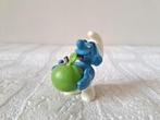 Appel Smurf, Peyo Schleich 1982 20160, rubber 3x4.5x5cm, Verzamelen, Smurfen, Ophalen of Verzenden, Gebruikt, Overige Smurfen