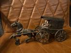 antiek bronzen paard met kar met bestuurders, Antiek en Kunst, Antiek | Woonaccessoires, Ophalen of Verzenden