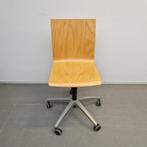 Viasit houten bureaustoel werkstoel verrijdbaar, Huis en Inrichting, Bureaustoelen, Ophalen of Verzenden, Bruin