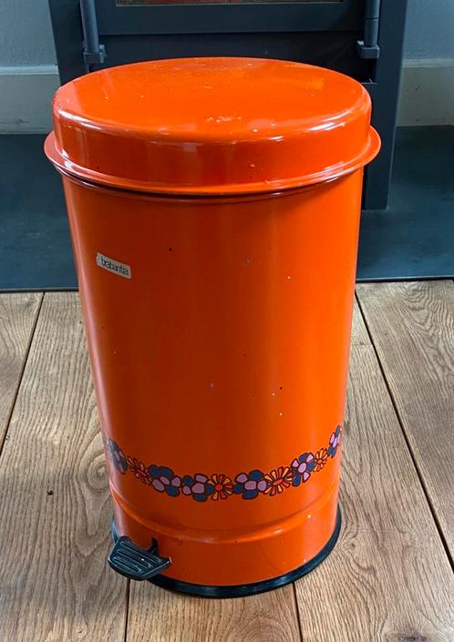 Vintage prullenbak, vintage brabantia, brabantia diane, Huis en Inrichting, Woonaccessoires | Prullenbakken, Gebruikt, Minder dan 50 cm
