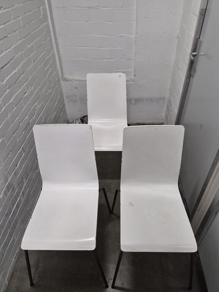 Ikea Martin Stoelen - Set van 3, Huis en Inrichting, Stoelen, Kunststof, Gebruikt, Drie, Wit