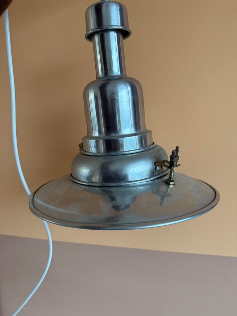 Industriële Ikea Lamp - Zonder Glazen Bol, Ophalen of Verzenden, Gebruikt, Metaal, Minder dan 50 cm