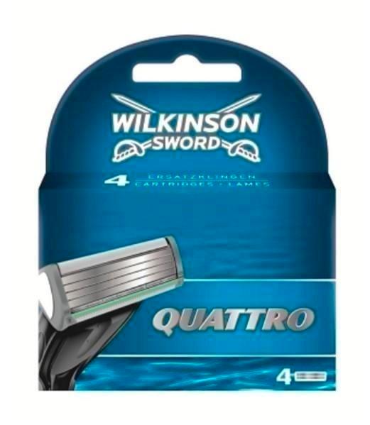 Wilkinson Sword Quattro Scheermesjes 4 st. (2 voor €10,-), Sieraden, Tassen en Uiterlijk, Uiterlijk | Gezichtsverzorging, Nieuw