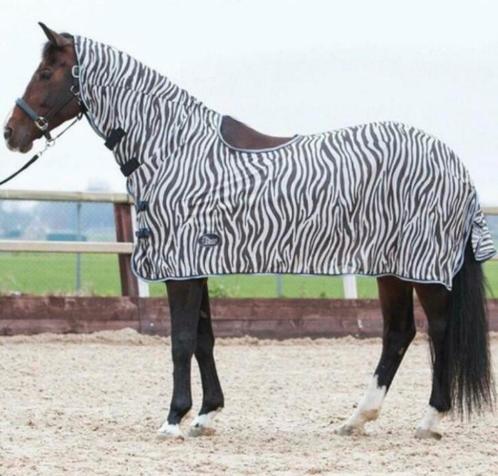 Harry's Horse Vliegendeken hals en zadeluitsparing zebra, Dieren en Toebehoren, Paarden en Pony's | Dekens en Dekjes, Zo goed als nieuw