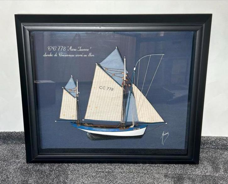 Maritieme Wanddecoratie, ‘Marie Jeanne’, Verzamelen, Scheepvaart, Zo goed als nieuw, Kaart, Foto of Prent, Ophalen of Verzenden