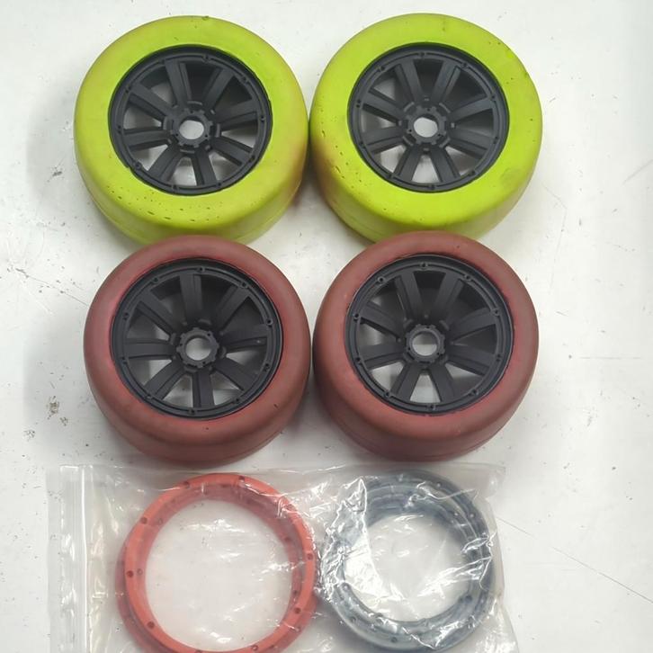 MadMax Baja velgen + foams & 8 nieuwe ringen (HPI KM Rovan), Hobby en Vrije tijd, Modelbouw | Radiografisch | Auto's, Gebruikt