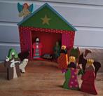 Kerst  -  Kerststal van hout incl figuren - speelset, Diversen, Kerst, Ophalen of Verzenden