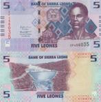 SIERRA LEONE 2022 5 leones #36 UNC, Postzegels en Munten, Bankbiljetten | Afrika, Overige landen, Verzenden