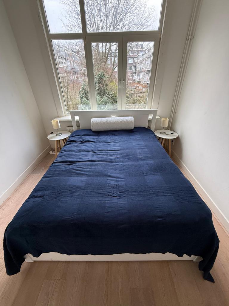 Songesand bed 160x200 - Tweepersoonsbed inclusief matras, Ophalen, Wit, Tweepersoons, Zo goed als nieuw