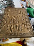 latoen koperen plaat antiek afbeelding goes stadhuis, Antiek en Kunst, Ophalen of Verzenden