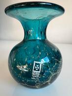 Vintage Mdina Glass Vaas Turquoise~Geel~Maltese~M .Harris, Antiek en Kunst, Antiek | Glas en Kristal, Ophalen of Verzenden