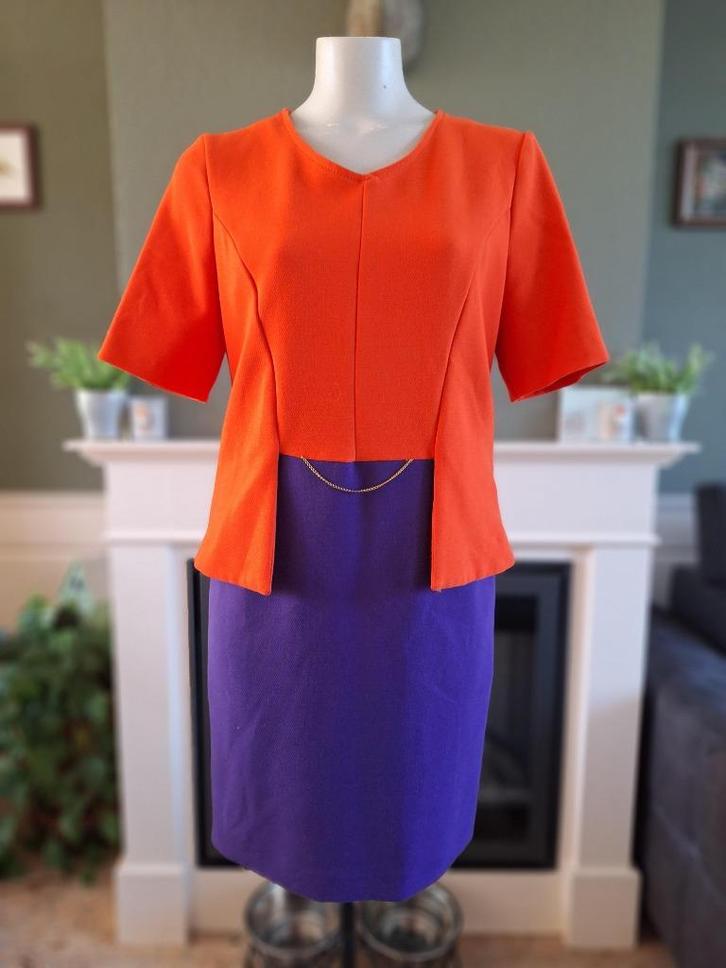 Caroline Biss schitterende oranje paarse jurk 38 M Gratis V., Kleding | Dames, Jurken, Zo goed als nieuw, Maat 38/40 (M), Oranje