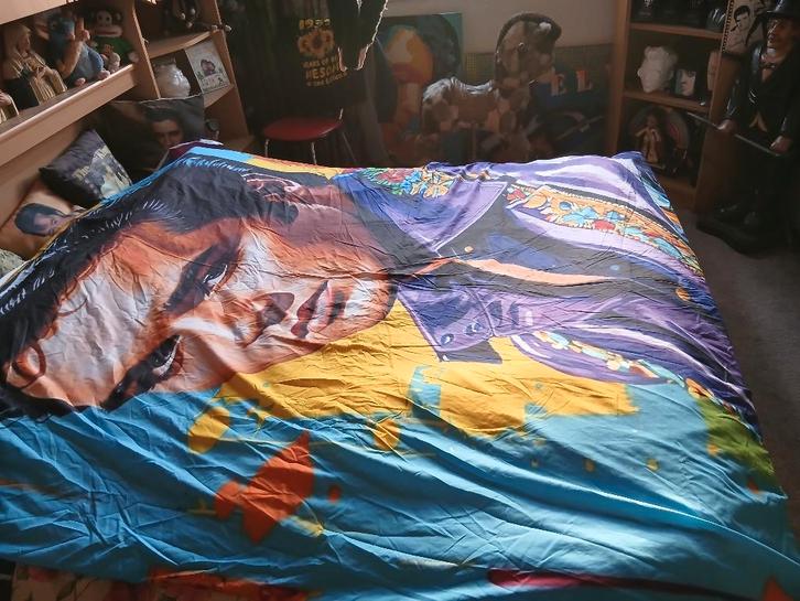 lits jumea dekbed overtrekken Elvis Kijken, Huis en Inrichting, Slaapkamer | Beddengoed, Deken of Dekbed, Tweepersoons, Wit, Ophalen of Verzenden