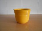 vintage bloempot geel, Ophalen of Verzenden