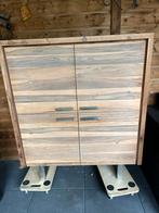 Kast en tafel, Huis en Inrichting, Kasten | Dressoirs, Ophalen, Gebruikt, 100 tot 150 cm, Teakhout