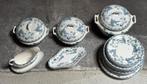 mooi nostalgische zespersoons blauw servies, Ophalen