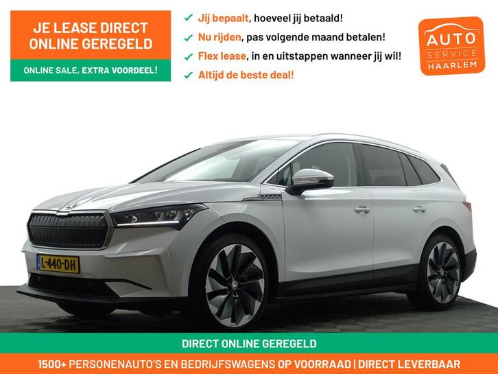 Skoda Enyaq iV 60+ Sportline- Warmtepomp Design Leder Interi, Auto's, Skoda, Bedrijf, Te koop, Enyaq, 360° camera, ABS, Achteruitrijcamera