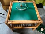 55) Hippe rotan salon / bijzettafel!, Ophalen, Minder dan 55 cm, Gebruikt, .