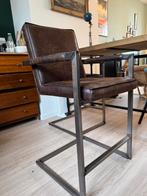 Barstoelen, Huis en Inrichting, Barkrukken, Ophalen, 60 tot 90 cm, Leer, Zo goed als nieuw