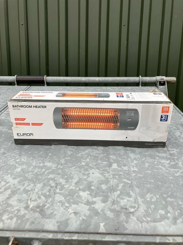 Eurom QH1203 Badkamer Heater - Nieuw in doos!, Huis en Inrichting, Kachels, Nieuw, Hangend, Overige soorten, Elektrisch, Ophalen