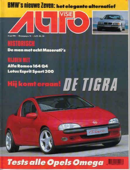 Autovisie 10 1994 : Opel Tigra - Omega - Alfa Romeo 164 Q4, Boeken, Auto's | Folders en Tijdschriften, Gelezen, Algemeen, Ophalen of Verzenden