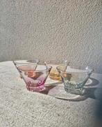 Vintage gekleurde glaasjes zomers pastel borrel tapas, Overige typen, Ophalen of Verzenden, Zo goed als nieuw, X
